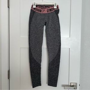 Gymshark grey pink marled dry seamless leggings size s